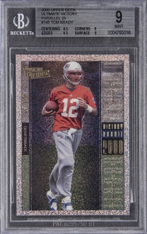 2000 Ultimate Victory Parallel #146 Tom Brady Rookie Card (#23/25) - BGS MINT 9